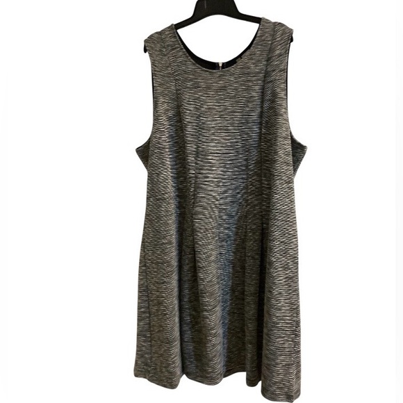 2X PENN Sleeveless Gray Sleeveless Fit and Flare Dress with Zipper Embellishment - Picture 3 of 15